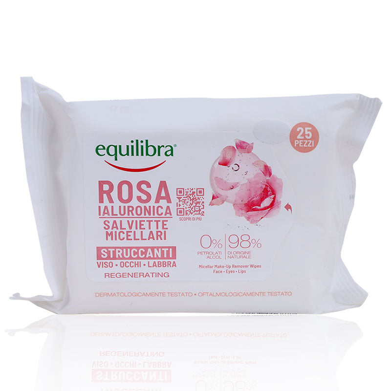 Equilibra Hyaluronic Rose Makeup Remover Wipes 25'S - Wellcare Pharmacy
