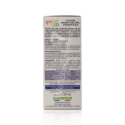 Eric Favre Special Kid Calcium,Magnesium,Zinc,Vitamin D & K Syrup 125Ml