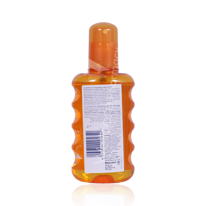 Eucerin Sun Transprent Spf50 Spry  200ml