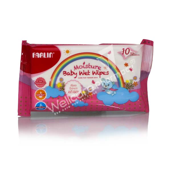 Farlin Baby Wet Wipes Ant-Rash 10'S Dt-004A