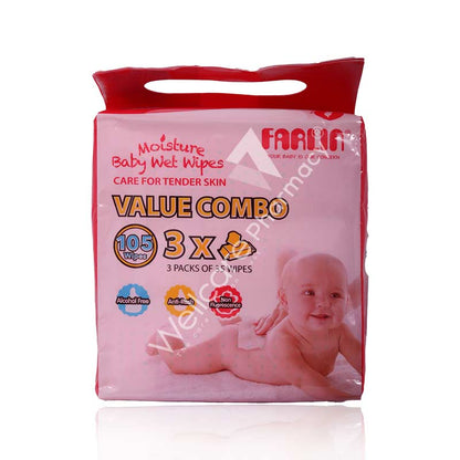 Farlin Baby Wet Wipes Value Pack 3x35 105'S Dt-005a