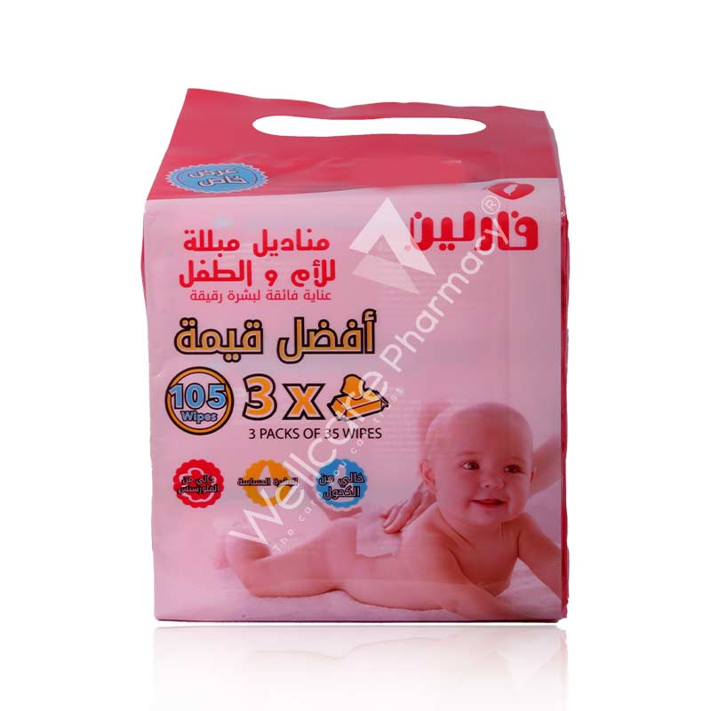 Farlin Baby Wet Wipes Value Pack 3x35 105'S Dt-005a