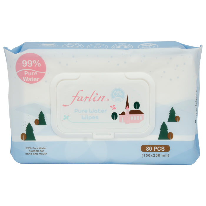 Farlin Pure Water Baby Wipes 80'S Ce-21001-1b
