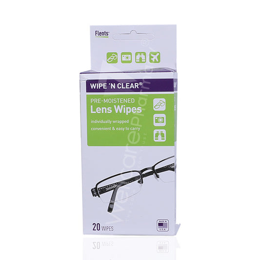 Flents Wipe N Clear Lens Wipes 20'S