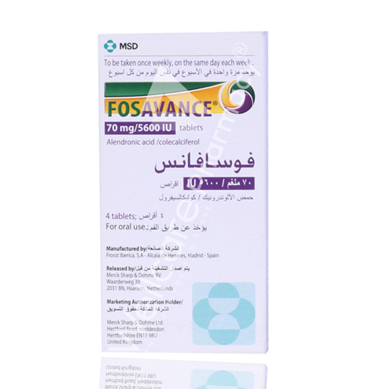 Fosavance 70mg/5600iu Tablets 4'S