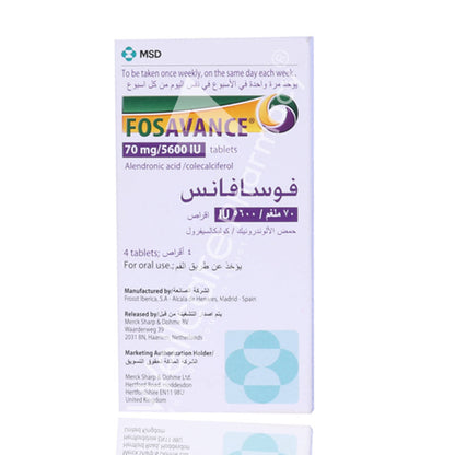 Fosavance 70mg/5600iu Tablets 4'S