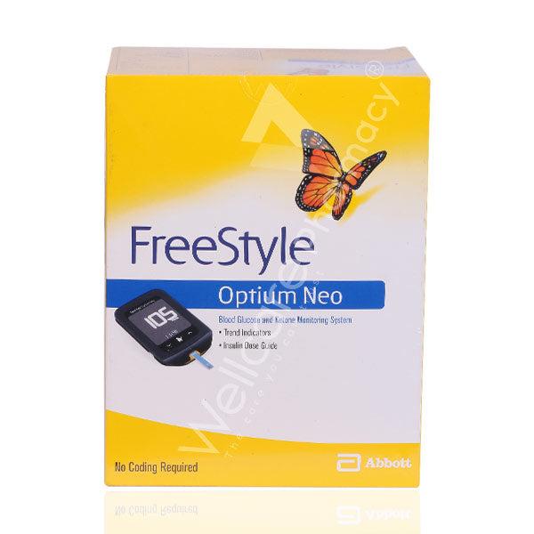 Freestyle Optium Neo Glucose Monitor +freestyle Optium B-Ketone Strips 10'S