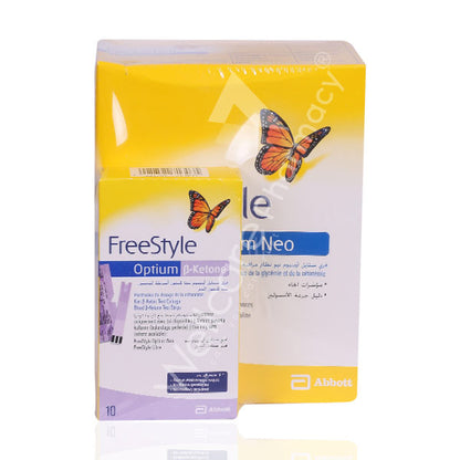 Freestyle Optium Neo Glucose Monitor +Freestyle Optium B-Ketone Strips 10'S