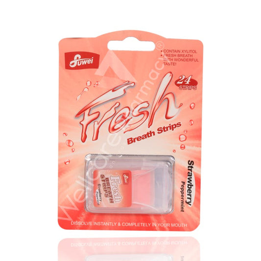 Fresh Strawberry Breath Mouth Strips 24'S - Wellcare Pharmacy