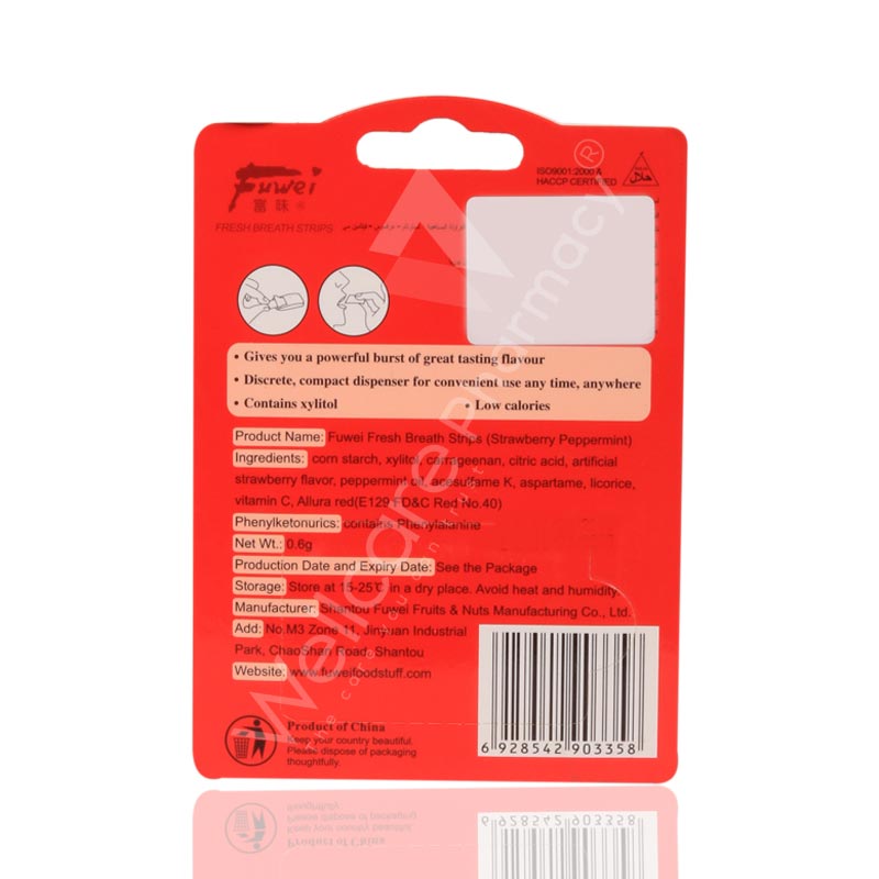 Fresh Strawberry Breath Mouth Strips 24'S