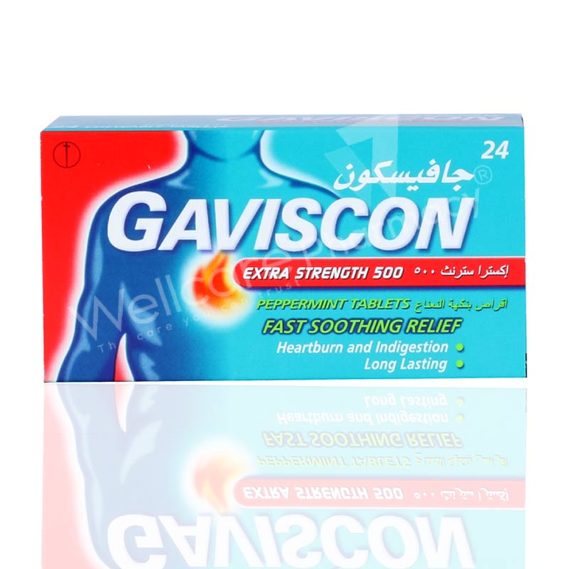 GAVISCON 500MG EXTRA STRENGTH TAB 1X24'S