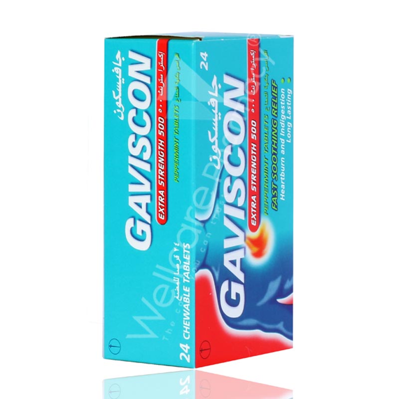 GAVISCON 500MG EXTRA STRENGTH TAB 1X24'S - Wellcare Pharmacy
