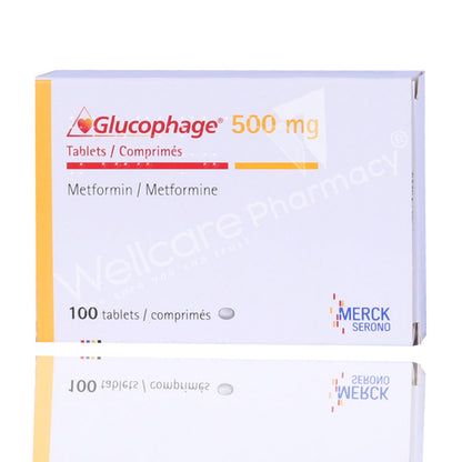 Glucophage 500mg Tablets 100'S