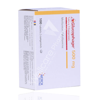 Glucophage 500mg Tablets 100'S