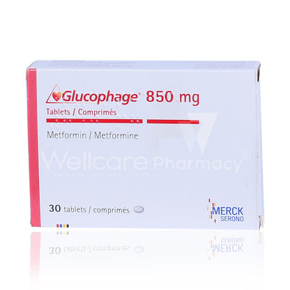 Glucophage 850mg Tablets 30'S