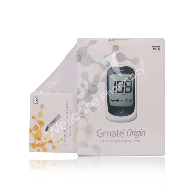 Gmate Blood Glucose Monitor + Gmate Test Strips 50'S