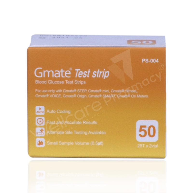 GMATE BLOOD GLUCOSE TEST STRIPS 50'S