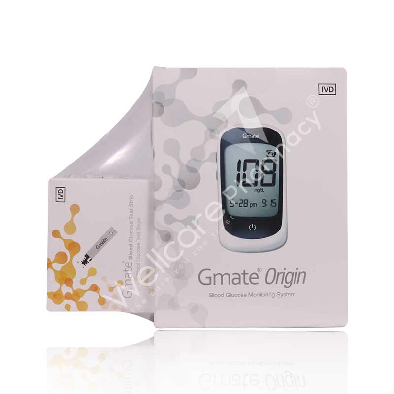 GMATE ORIGIN B/GLUCOSE MONITOR + GMATE TEST STRIPS 50'S