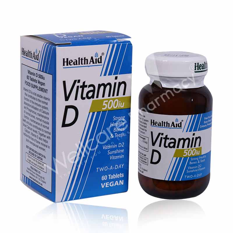 H-Aid Vitamin D 500Iu 60'S H-Aid Vitamin D 500Iu 60'S