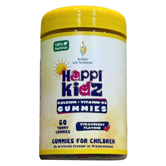 Happi Kidz Calcium+vitamin D3 Gummies 60'S