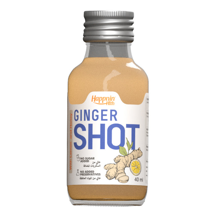 HAPPNIN HLTH GINGER SHOT WITH LEMON & HONEY 40ML 12'S - Wellcare Pharmacy