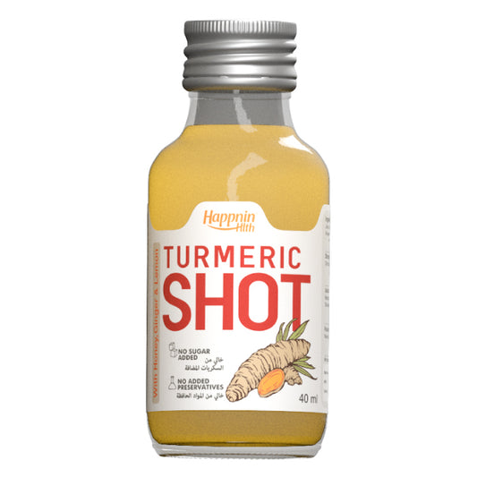 Happnin Hlth Turmeric Shot With Lemon & Honey 40ml 12'S - Wellcare Pharmacy