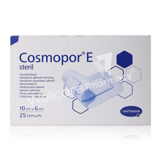 Hartmann Cosmopor E Steril Absorbent Adhesive Dressing 10X6cm 25'S