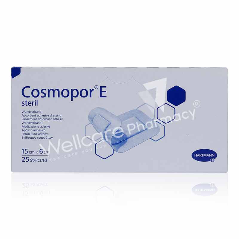 HARTMANN COSMOPOR E STERIL ABSORBENT ADHESIVE DRESSING 15X6CM 25'S