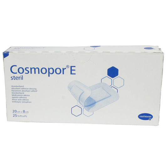 Hartmann Cosmopor E Steril Absorbent Adhesive Dressing 20x8cm 25'S - Wellcare Pharmacy