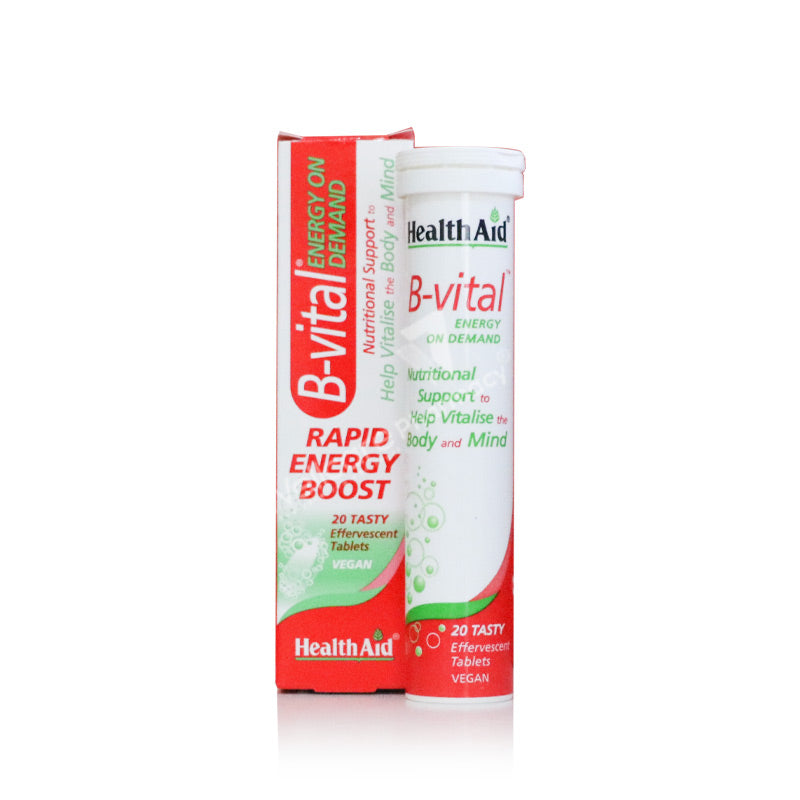 Health Aid B-Vital Rapid Energy Boost Effervescent Tablets 20'S Health Aid B-Vital Rapid Energy Boost Effervescent Tablets 20'S
