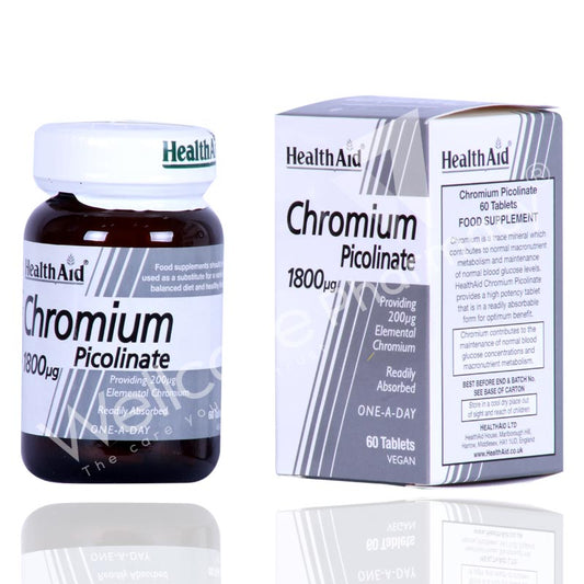 Health Aid Chromium Picolinate 1800mcg 60'S