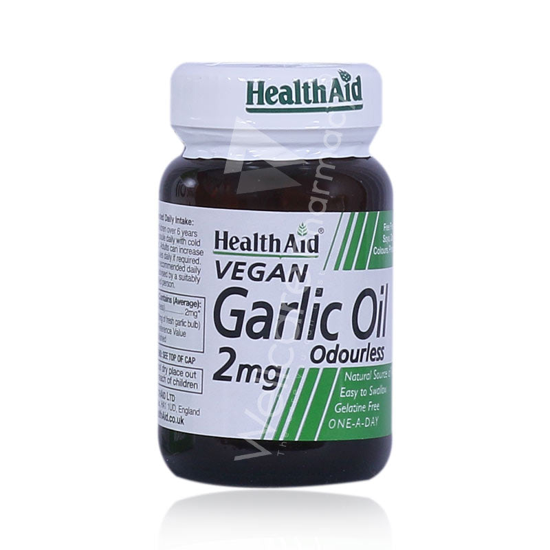 Health Aid Garlic Oil Odor Less 30 Capsules