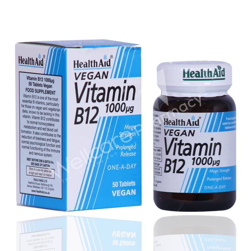 Health Aid Vitamin B12 1000mcg Tablets 50'S
