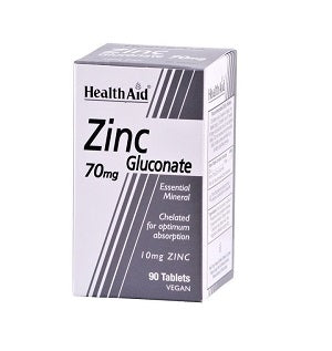 Health Aid Zinc Gluconate 70mg Tablets 90'S