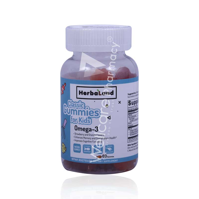 Herbaland Classic Gummies For Kids Omega-3 60'S