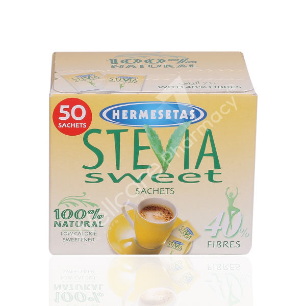 Hermesetas Stevia Sweetener Sachets 50'S