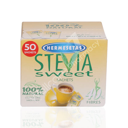 Hermesetas Stevia Sweetener Sachets 50'S