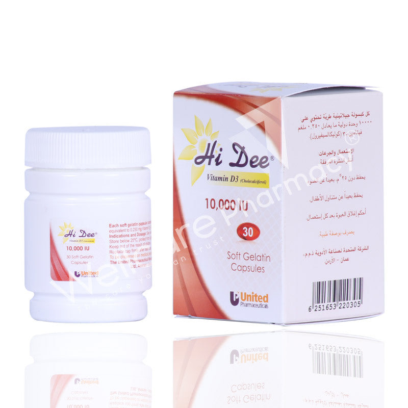 Hi Dee Vitamin D3-10000Iu Capsules 30'S