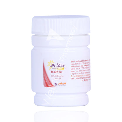 Hi Dee Vitamin D3-10000Iu Capsules 30'S