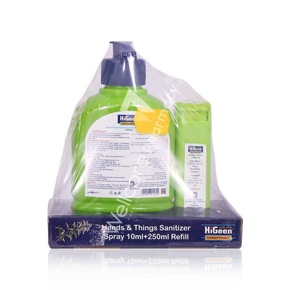 Higeen Hand & Things Sanitizer Spray Refillable Bottile Verbena 250Ml