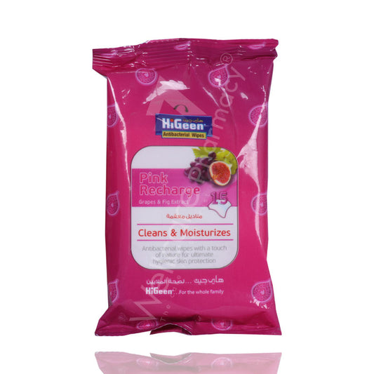 Higeen Pink Recharge Wipes 15'S