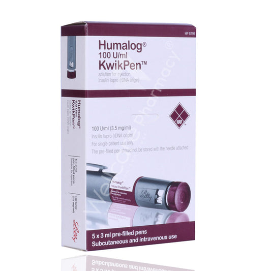 Humalog 100Iu Kwikpen 3Ml5's