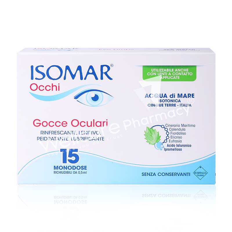 Isomar Occhi Eye Drops Monodose 15x0.5ml - Wellcare Pharmacy