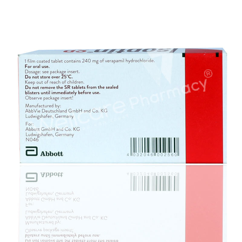 Isoptin Sr 240mg Film Coated Tablets 20'S