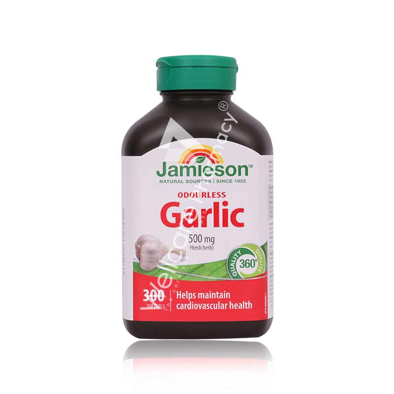 Jamieson Odourless Garlic 500Mg Softgels 300'S