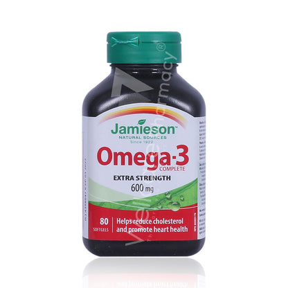 Jamieson Omega 3 600mg Capsules 80'S - Wellcare Pharmacy