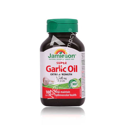 Jamieson Super Garlic Oil 1500mg Softgels 100'S