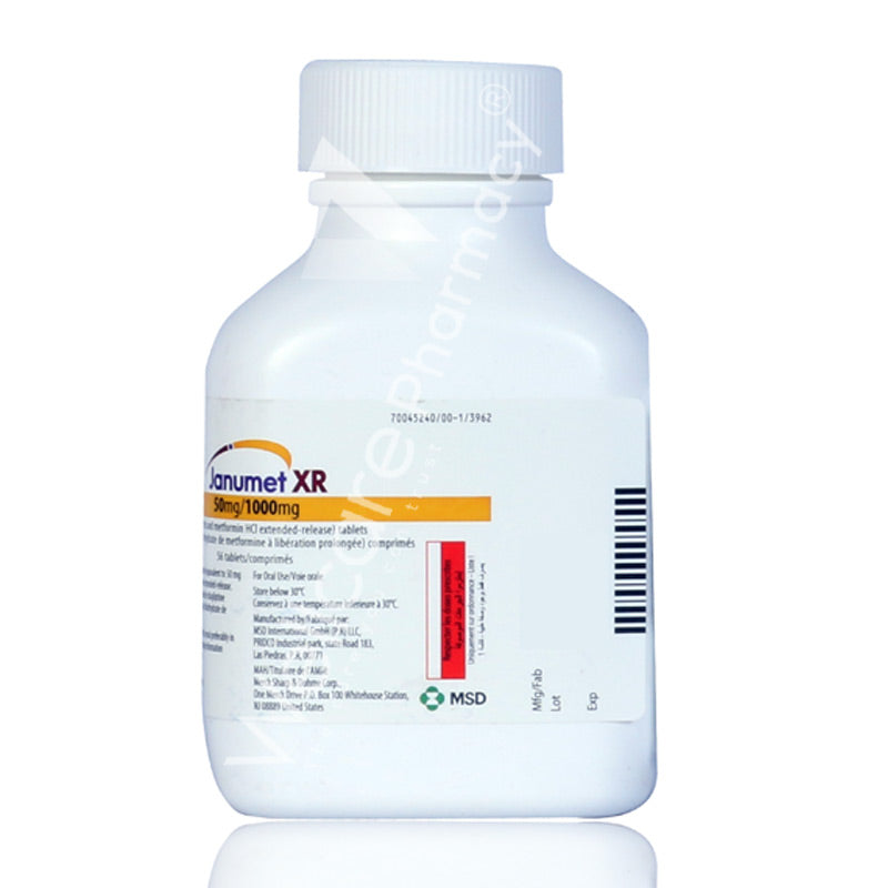 Janumet Xr 50/1000mg Tablets 56