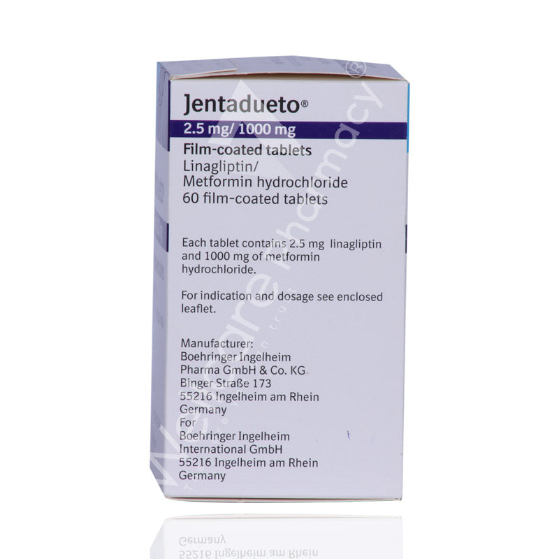 Jentadueto 2.5mg/1000mg Tablets 60'S