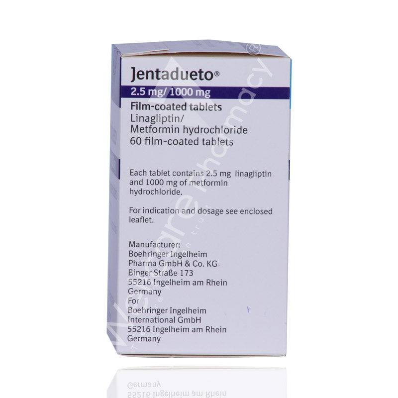 Jentadueto 2.5Mg/1000Mg Tablets 60'S Jentadueto 2.5Mg/1000Mg Tablets 60'S